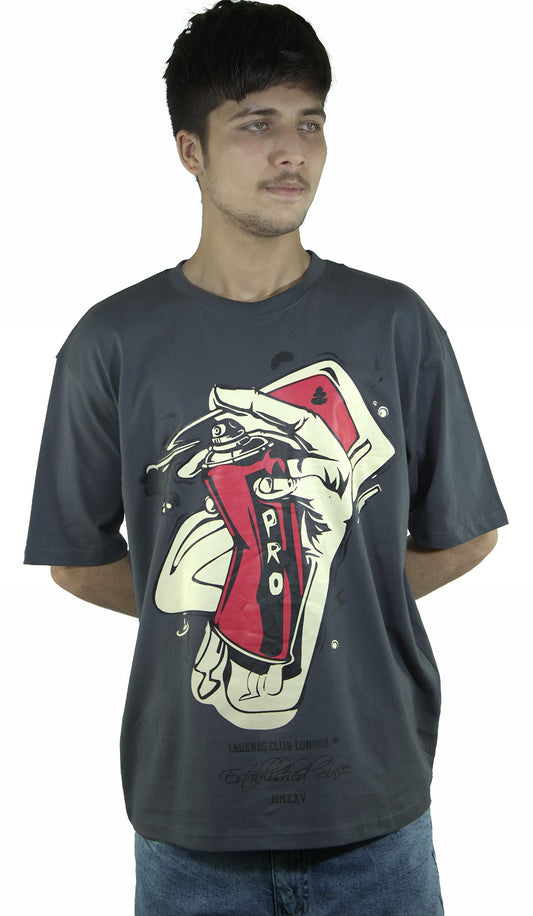 Legends Club “Urban Spray” Tee – Charcoal Grey
