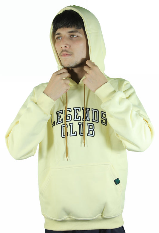 LEGENDS CLUB VARSITY EMBROIDERY HOODIE BEIGE