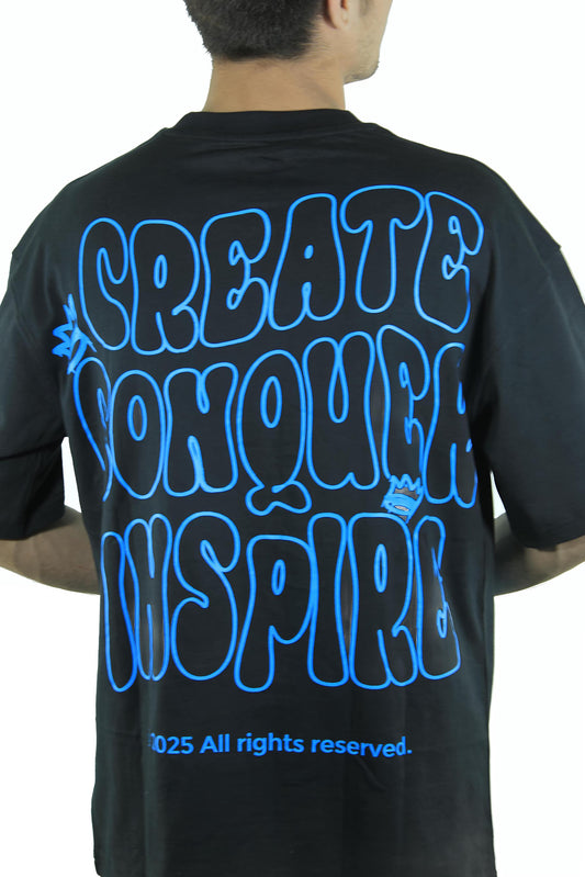 LEGENDS CLUB® Oversized Graphic Tee – “Create. Conquer. Inspire.”