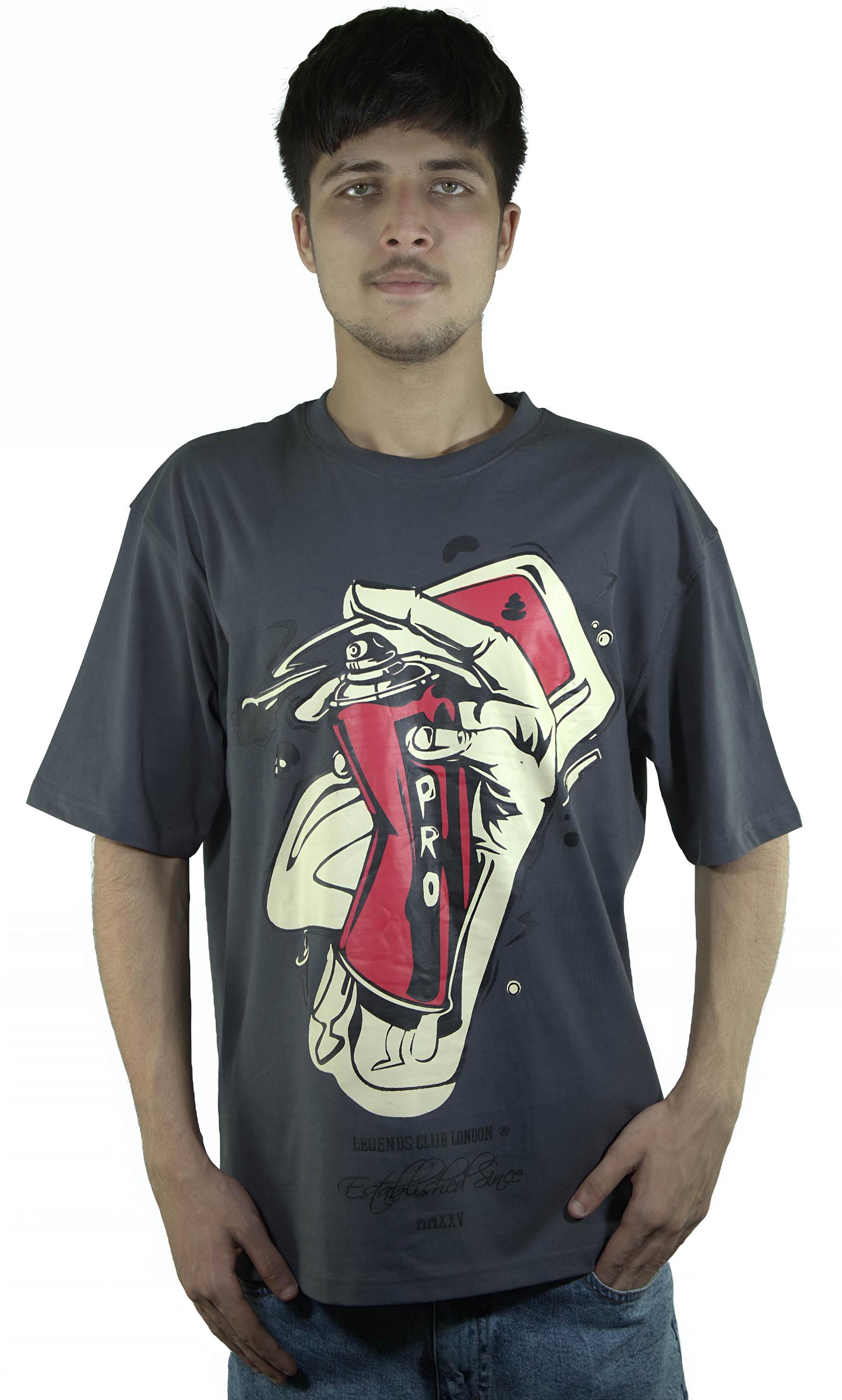 Legends Club “Urban Spray” Tee – Charcoal Grey