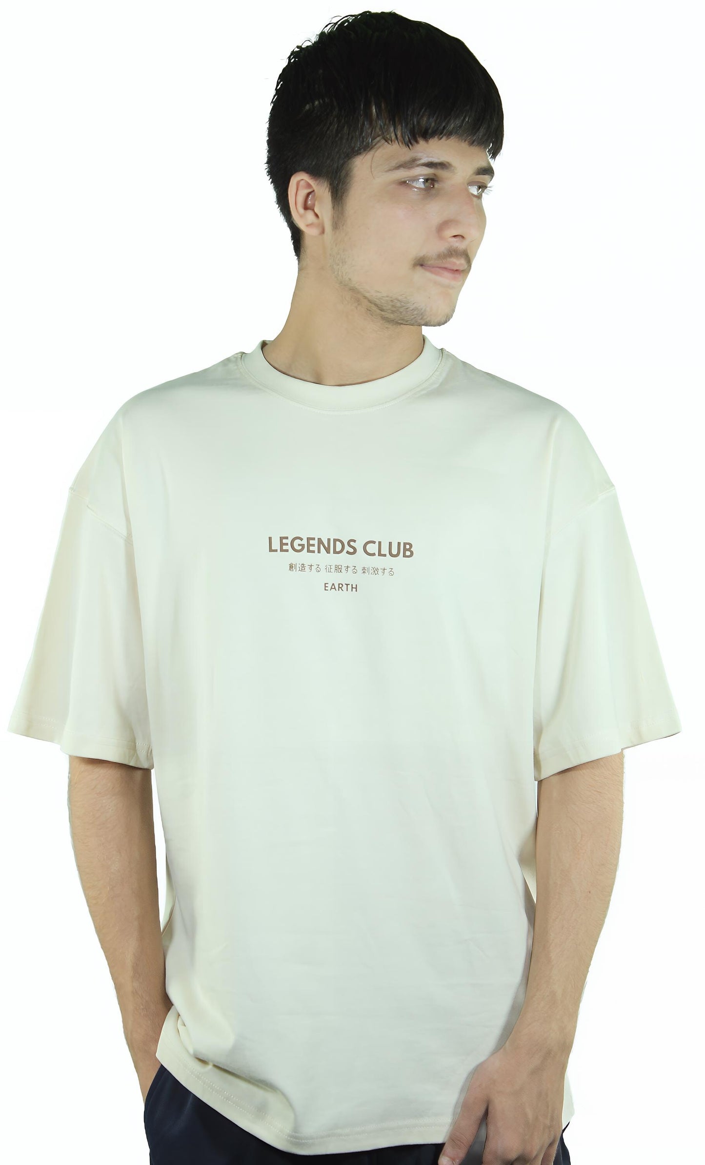 LEGENDS CLUB® “Origin Code” Oversized Tee – Beige