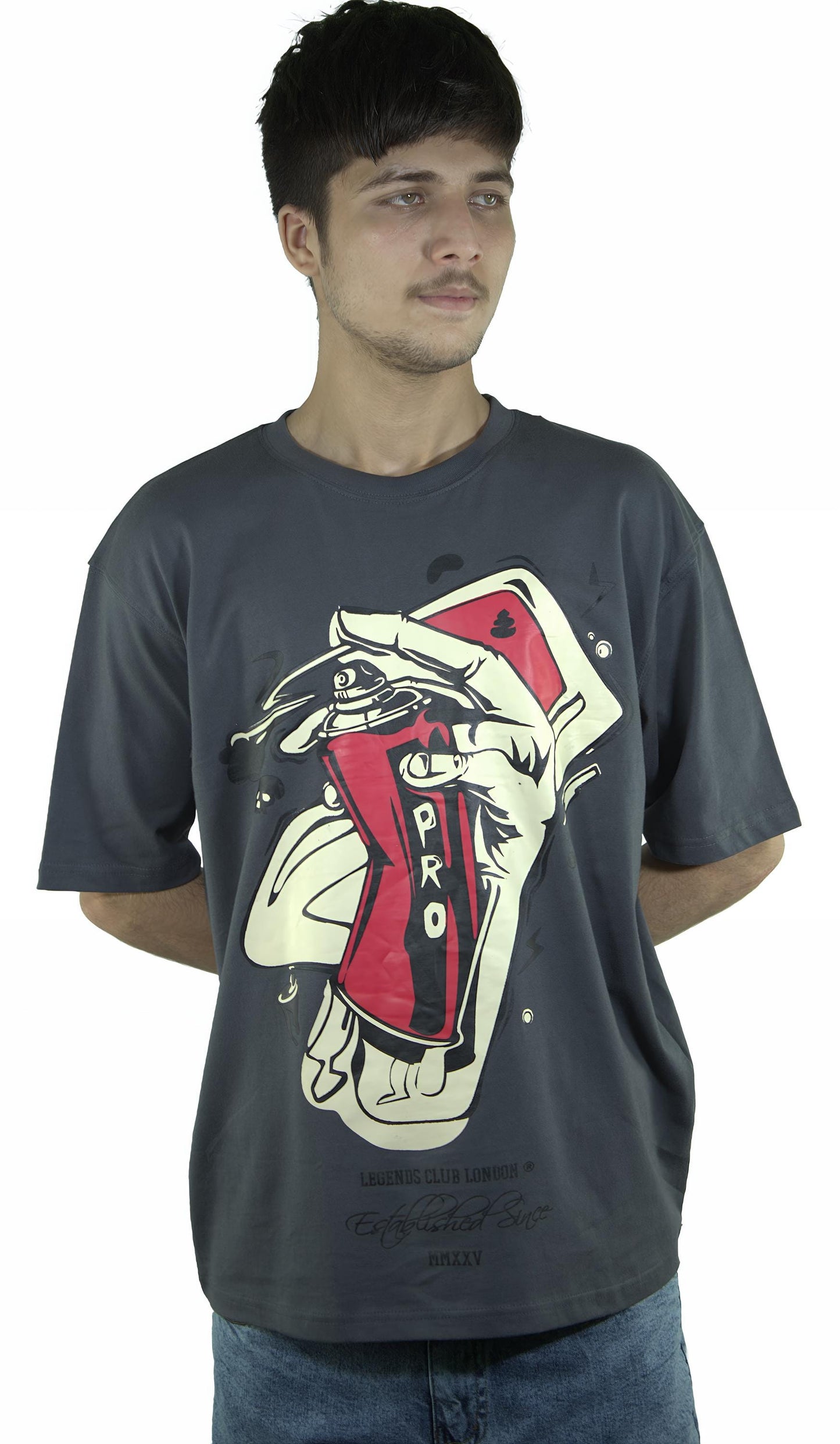 Legends Club “Urban Spray” Tee – Charcoal Grey