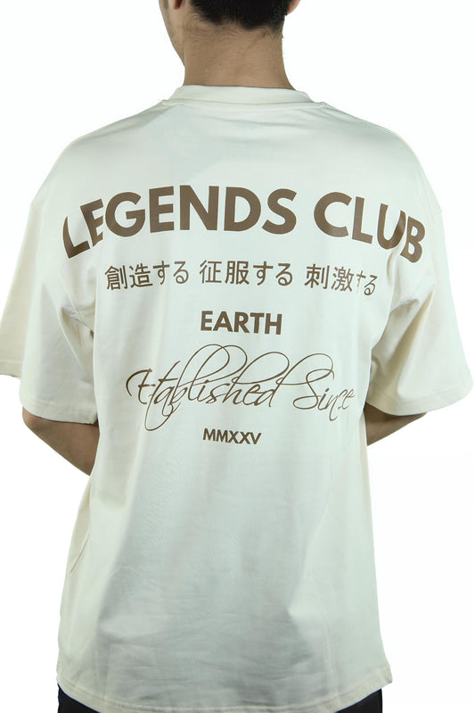 LEGENDS CLUB® “Origin Code” Oversized Tee – Beige