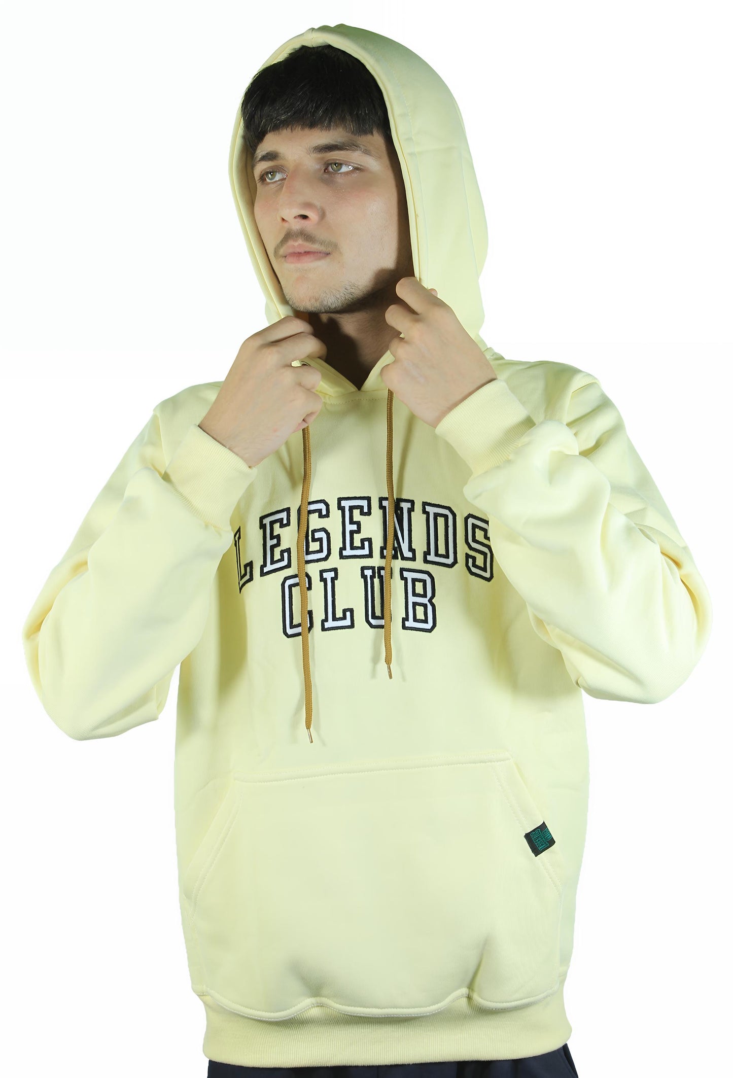 LEGENDS CLUB VARSITY EMBROIDERY HOODIE BEIGE