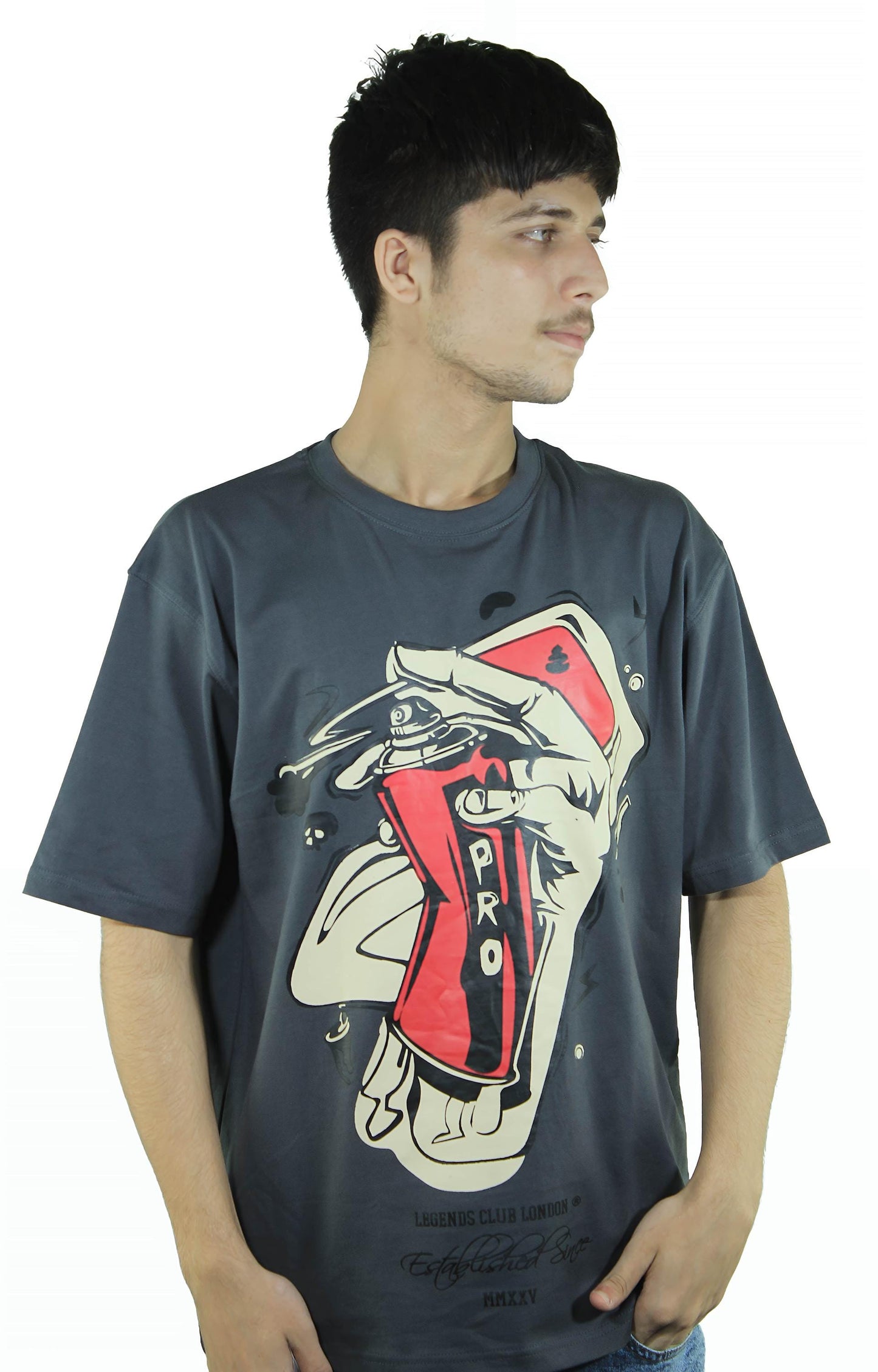 Legends Club “Urban Spray” Tee – Charcoal Grey