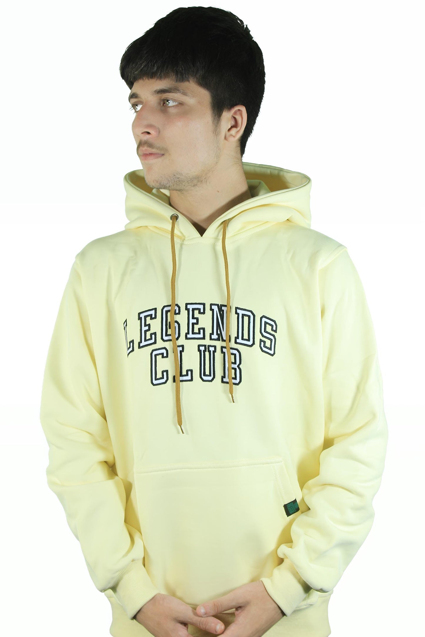 LEGENDS CLUB VARSITY EMBROIDERY HOODIE BEIGE